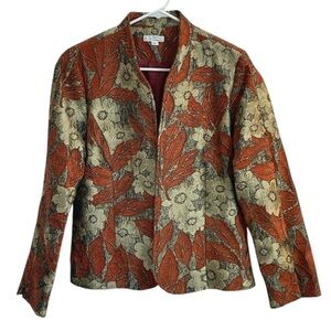 Erin London Floral Jacquard Tapestry Jacket - Size Women’s Medium